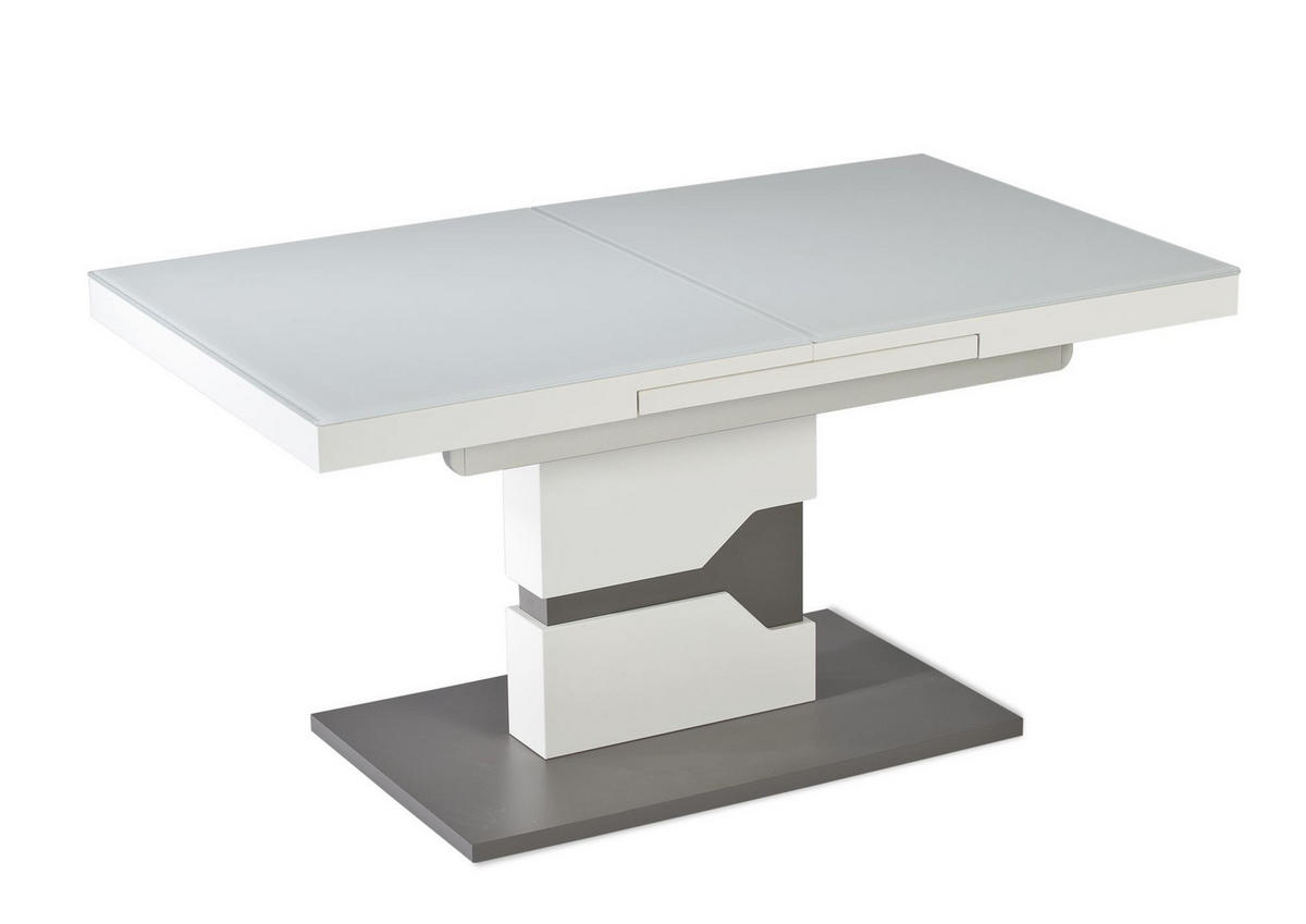 FUNKTIONSTISCH ausziehbar Caitrin 110(150) x 65 x 57-76 Couchtisch Weiß/Lava - Braun, Holz (110/65/57cm) - 58aufmkessel