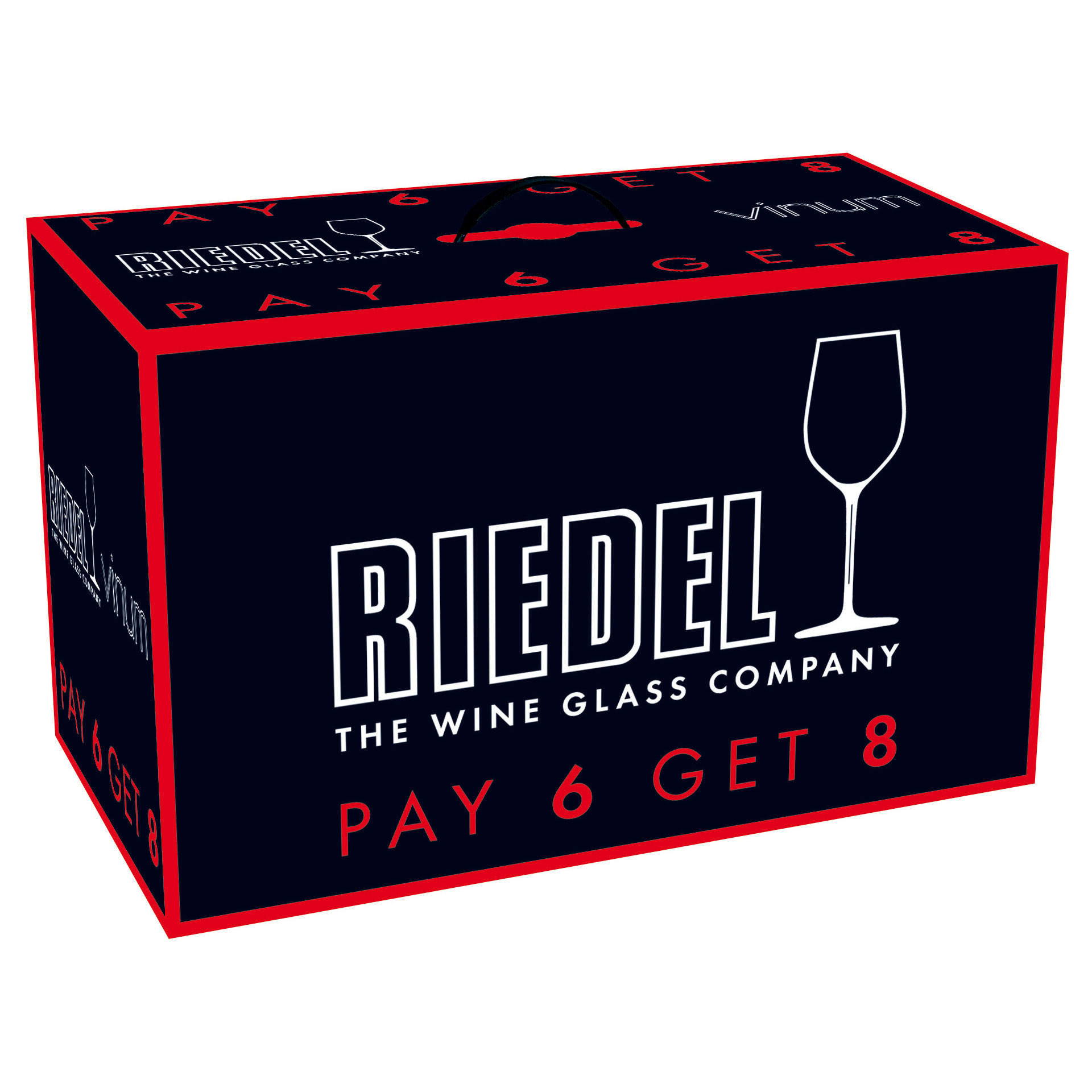 ROTWEINGLAS Vinum, 8er Set Cabernet Sauvignon, hochwertiges Glas, 610 ml - Transparent, Glas (0.61L) - Riedel