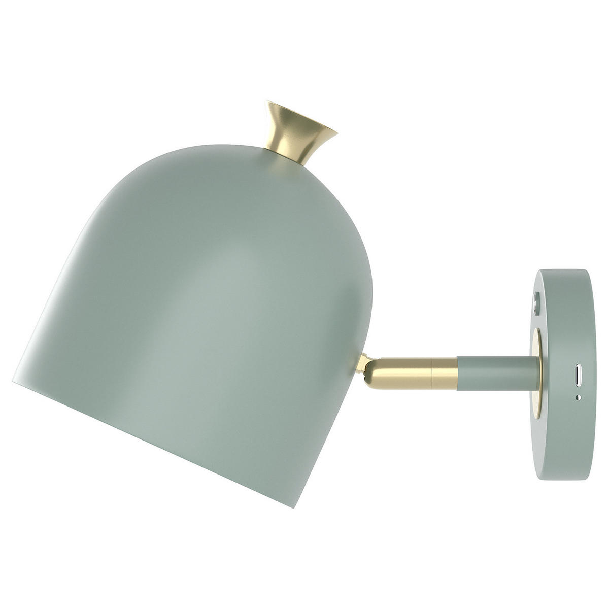 AKKU-WANDLEUCHTE - inkl. Fernbedienung - Dimmbar - Eisen - Salbeigrün, Metall (15/20/28cm) - home24