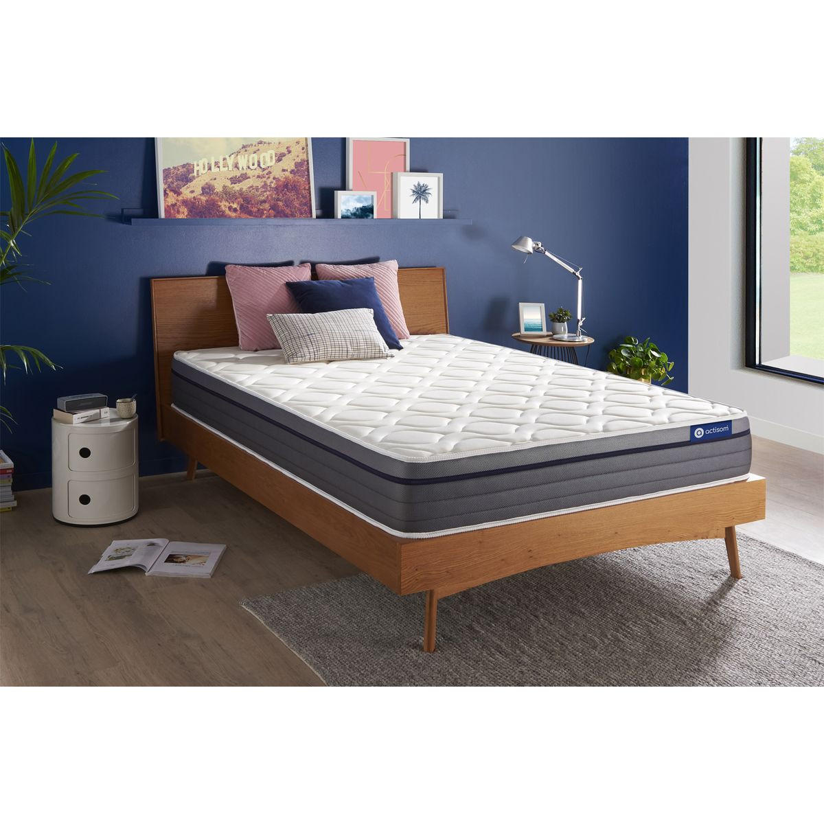 MATRATZE Actiflex zen Taschenfederkern und Memory-Schaum 150 x 195 cm h1 - Weiß, Textil (150/195cm) - ACTISOM