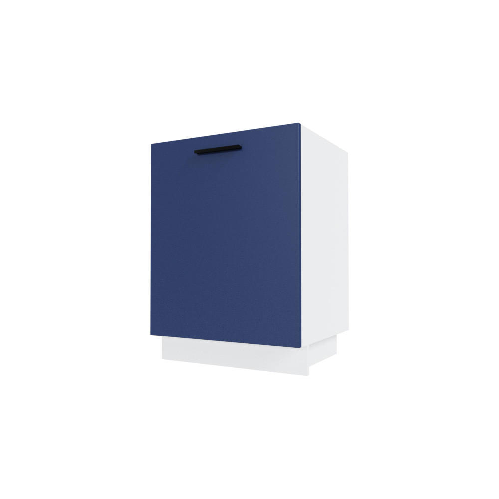 Feldmann-Wohnen Küchenunterschrank Blau, Weiß 60x82x50 cm