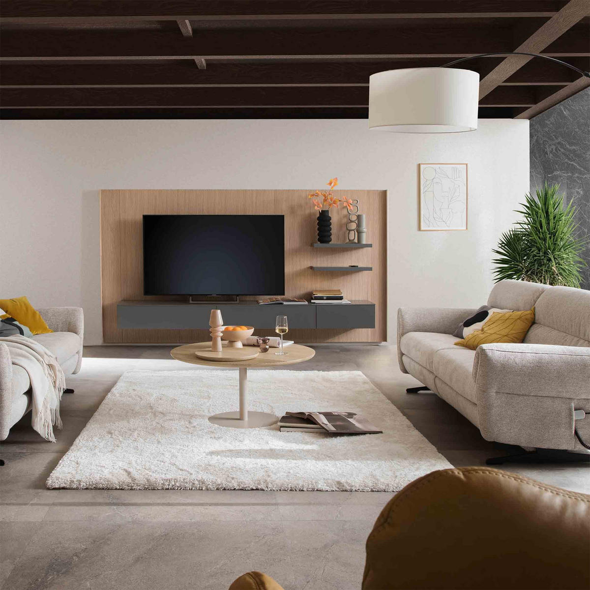 KOBEREC s vysokým vlasom LEVERAGE - krémová, textil/prírodné materiály (200/290cm) - Schöner Wohnen