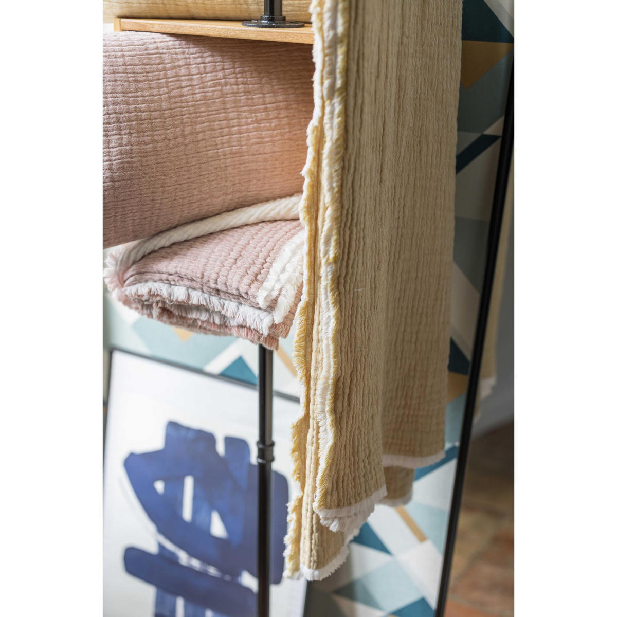ÜBERWURF Emilio mirabelle 240 x 260 cm - Beige, Textil (240/260cm) - Vivaraise