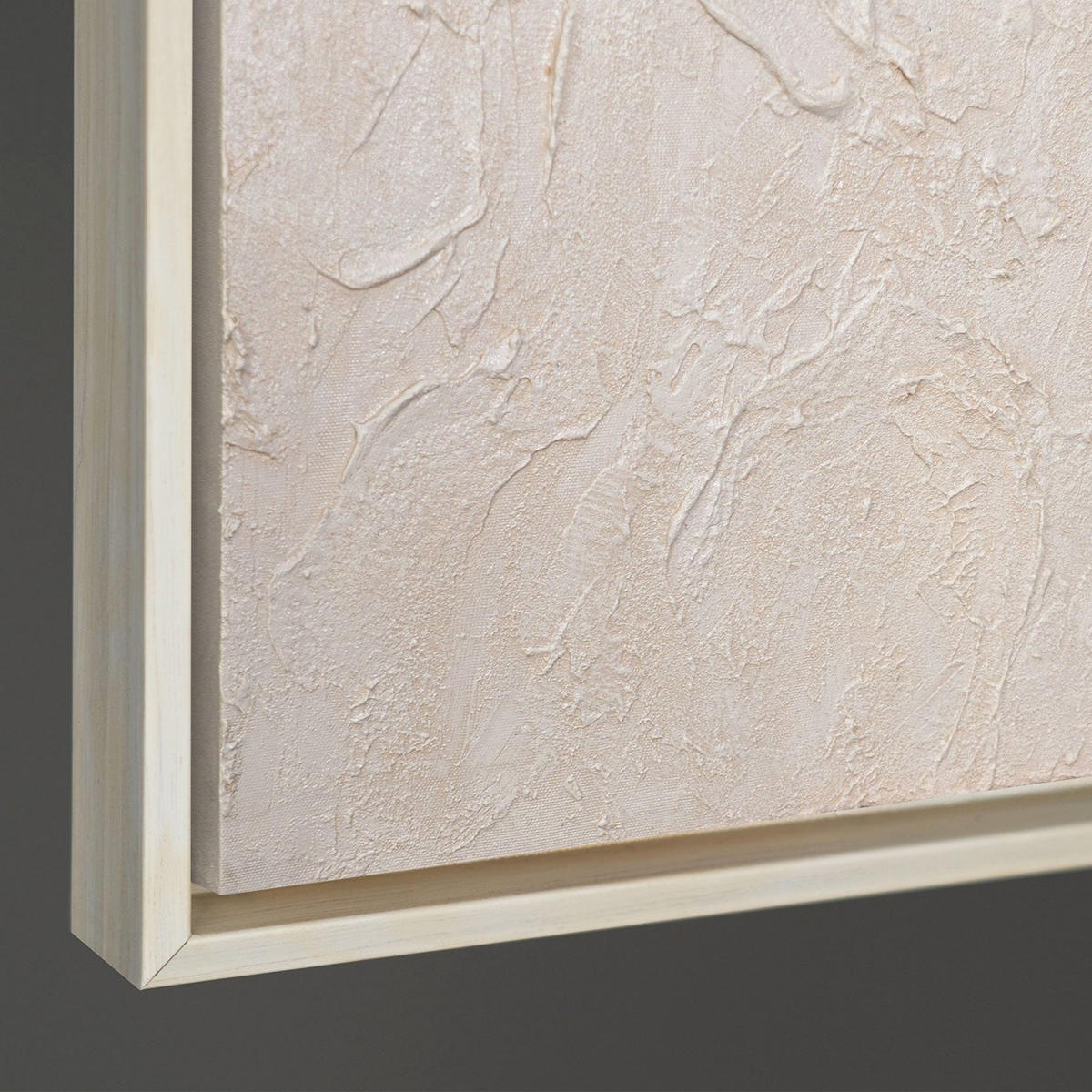 GEMÄLDE Das Flüstern der Zeit Schattenfugenrahmen Beige 120x80 cm - Beige, Holz (120/80cm) - YS-art gallery