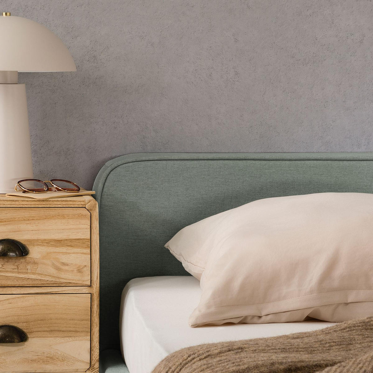 POLSTERBETT MARINI 140x200 cm grün - Grün, Textil (140/200cm) - IDIMEX