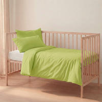 BETTBEZUG 2er-Set teiliges basic 100x135 cm (kinderbett) grün - Grün, Textil (100/135cm) - Happy Friday