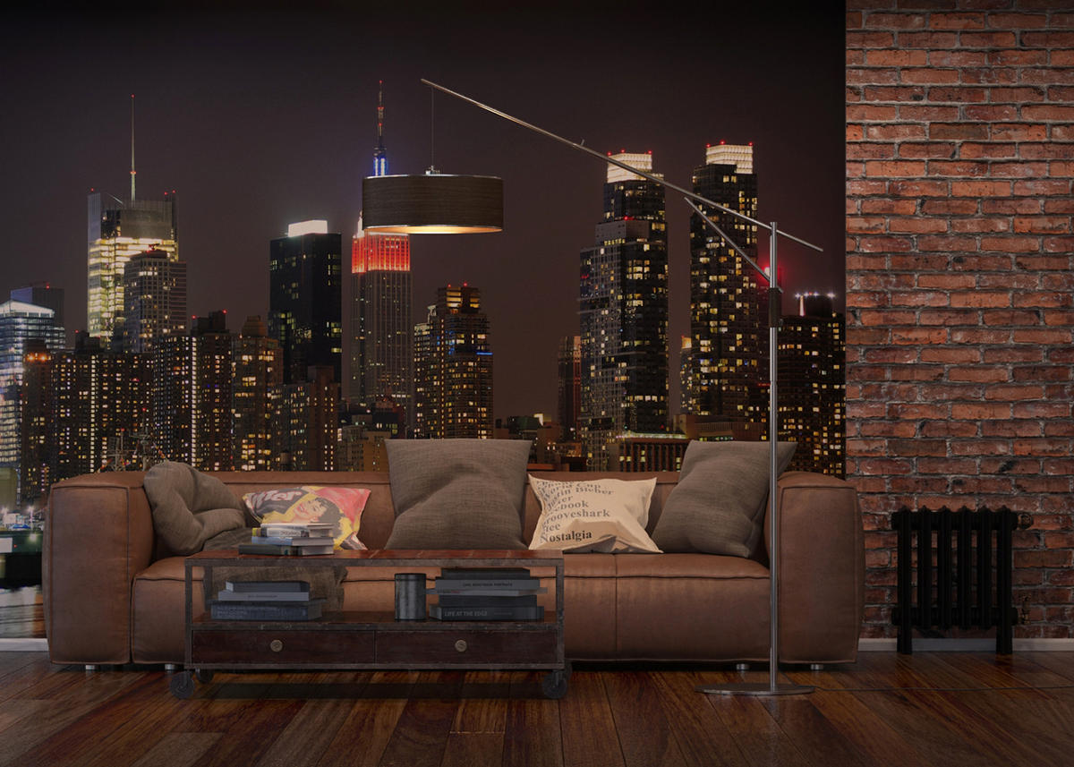 FOTOTAPETE Stadtblick 375 x 270 cm - Grau, Papier (375/270cm) - Sanders & Sanders