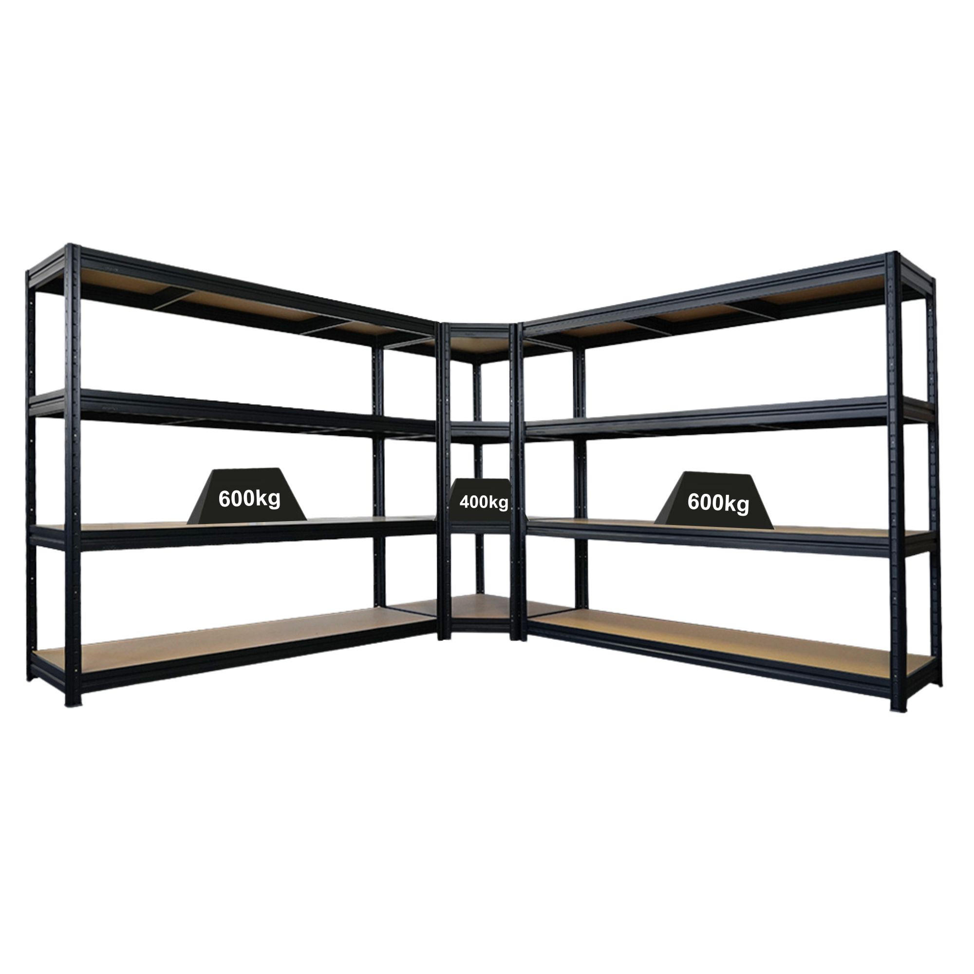 Proregal Eckregal Schwarz 290x180x60 cm