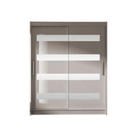 SCHWEBETÜRENSCHRANK Westa XIII - Kaschmir/Silberfarben, Holzwerkstoff/Metall (150/200/58cm) - MIRJAN24