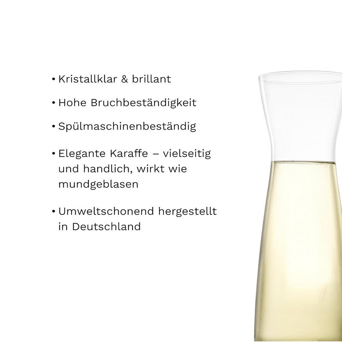 KARAFFE Universal M 250 ml 6er Set - Transparent, Glas (0.25L) - Stölzle