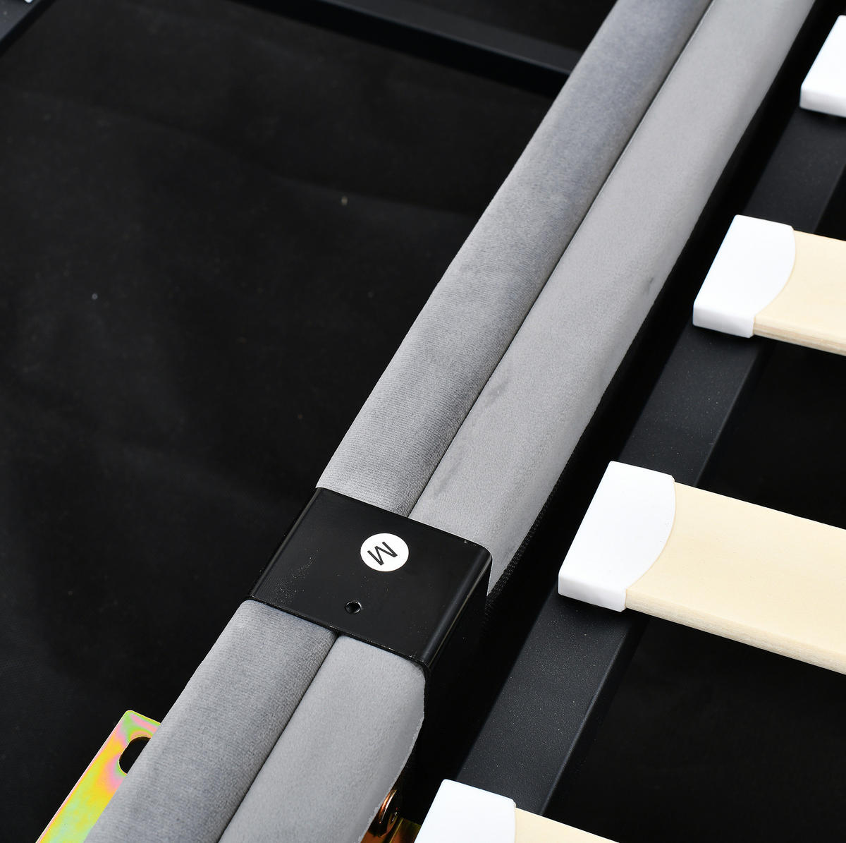 POLSTERBETT 180/200 cm Grau aus Samt mit hydraulischem Stauraum - Grau, Textil (180/200cm) - OKMYHOME
