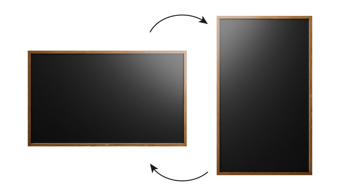 SCHWARZE magnetische Kreidetafel mit Holzrahmen 200x120cm - Braun, Holz (200/120/2cm) - ALLboards