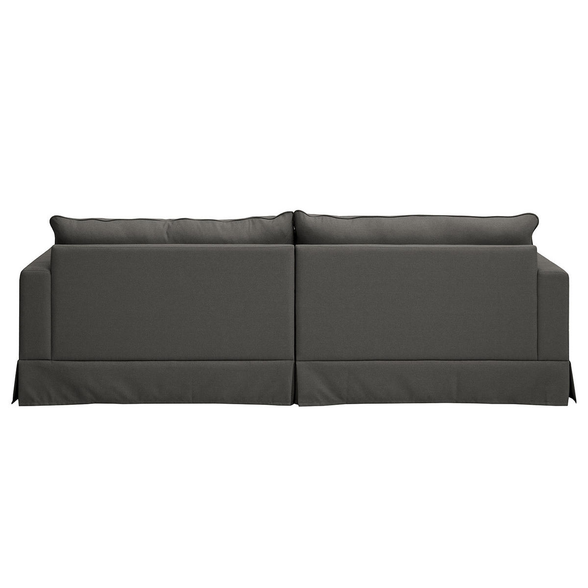 BIGSOFA mit Husse - Webstoff - Anthrazit/Schwarz, Kunststoff/Textil (240/82/104cm) - home24