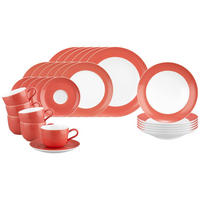 KOMBISERVICE Liberty Pure Colors Flamingo Red 30er Set - Rot, Keramik (1/1/1cm) - Seltmann Weiden