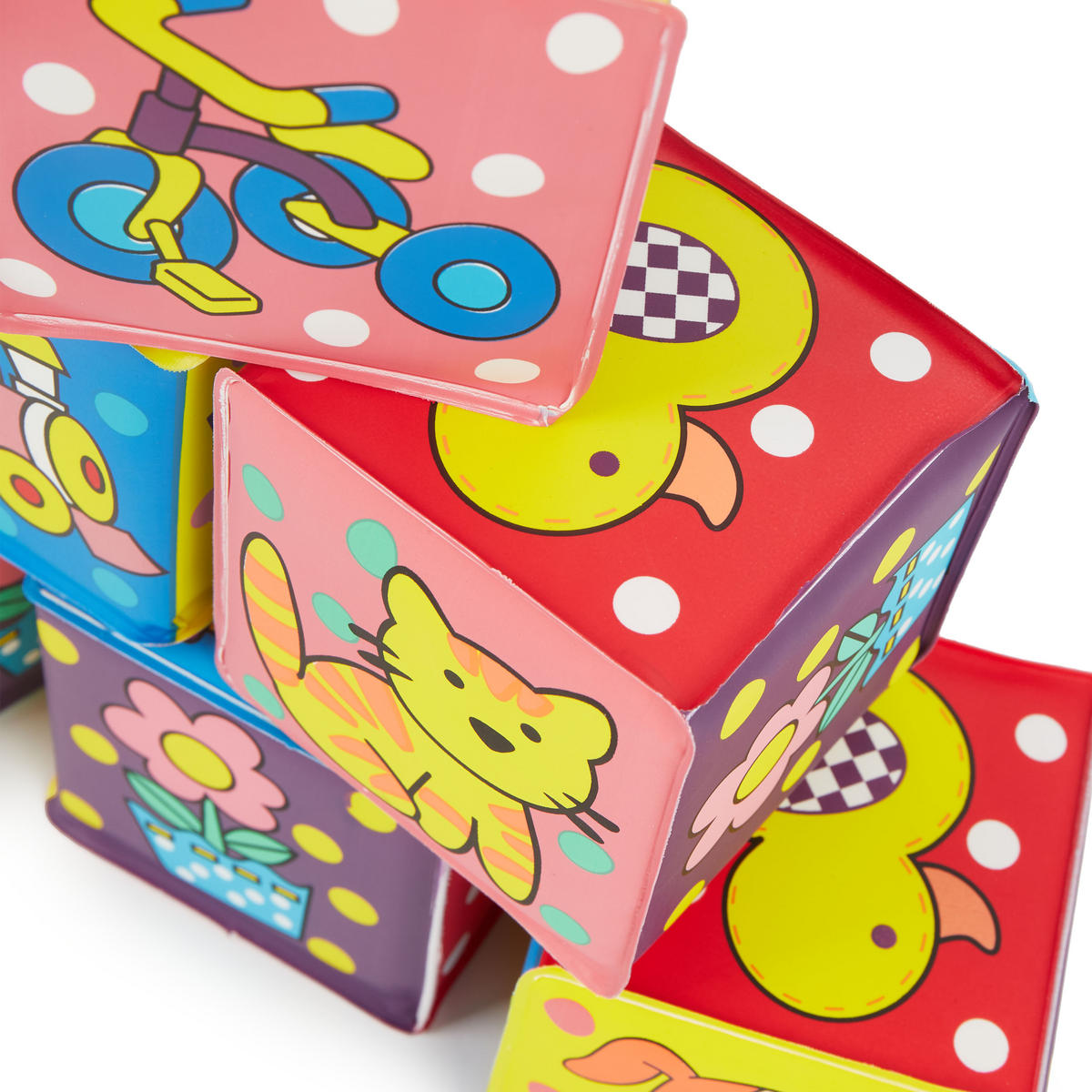 BABY-WÜRFEL set 6 Teilig - ab 6 Monate - Multicolor, Kunststoff (15/22cm) - Bieco Spielwaren