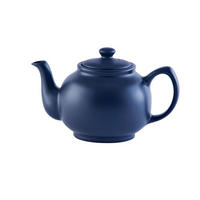 TEEKANNE 1100 ml Steingut matt blau, für 6 Tassen - Blau, Keramik (1.1L) - Price & Kensington