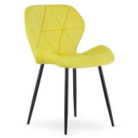 STUHL Gelb 46x53 cm MANGO Samtbezug - Gelb, Kunststoff (46/46/53cm)