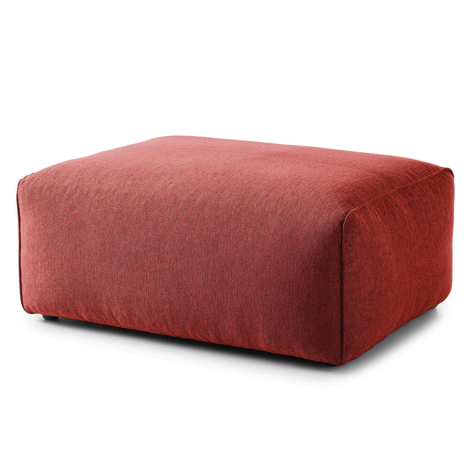 POLSTERHOCKER - Rot/Schwarz, Textil (81/38/100cm) - home24