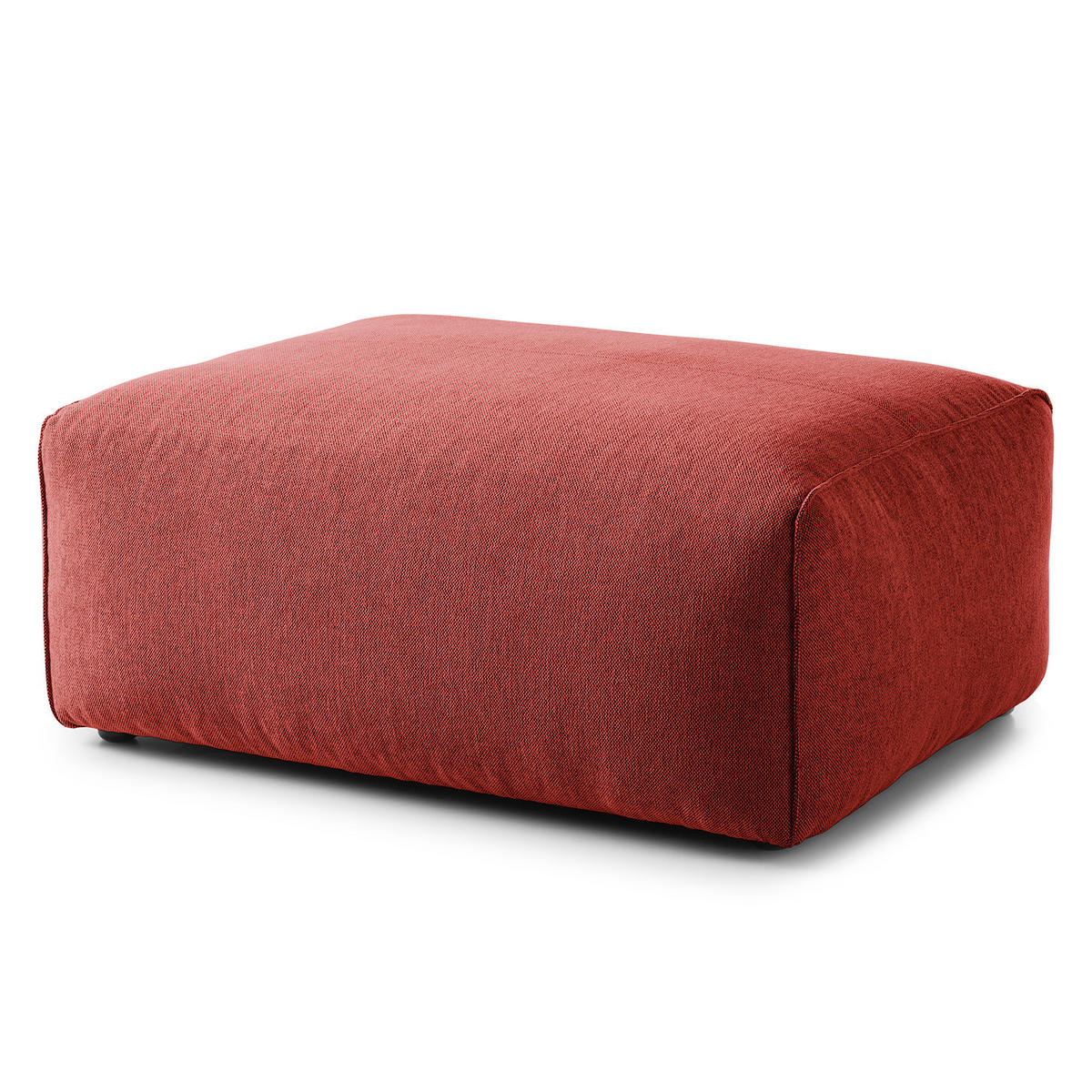 POLSTERHOCKER - Rot/Schwarz, Textil (81/38/100cm) - home24