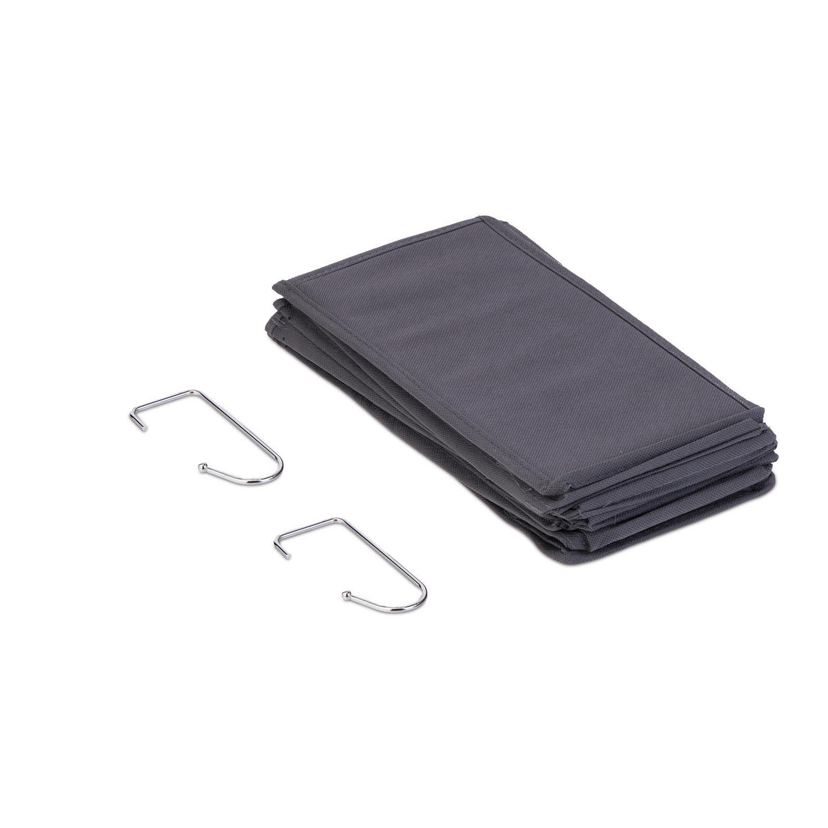 ZÁVESNÝ regál do skrine - sivá, kompozitné drevo/textil (30cm) - Relaxdays