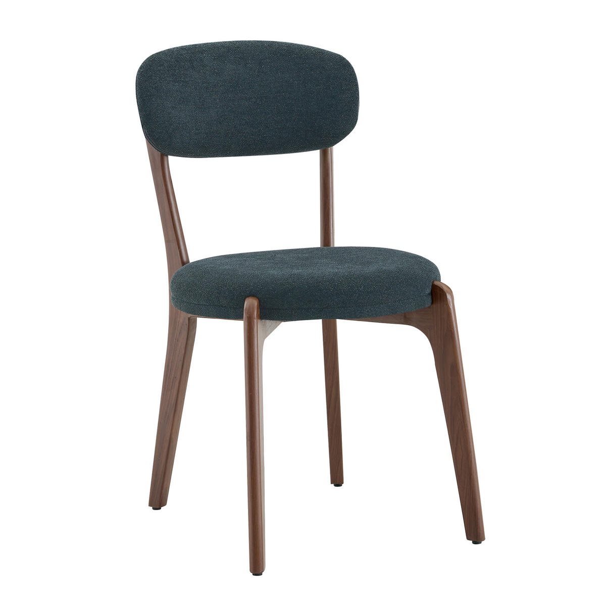 ESSSTUHL 2er-Set 55,5 x 48,5 x 84 cm Leinenstoff Schwarz - Schwarz, Holz (55.5/84/48.5cm) - Meubliv
