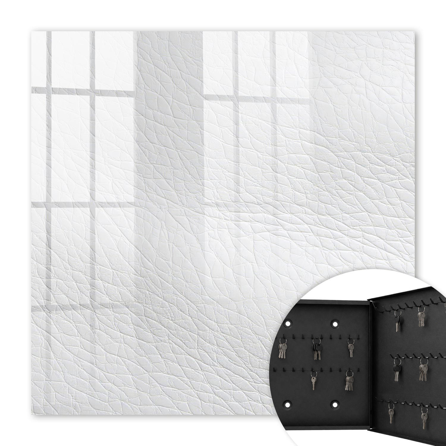 Tulup Schlüsselbox Weiß 30x30x5 cm