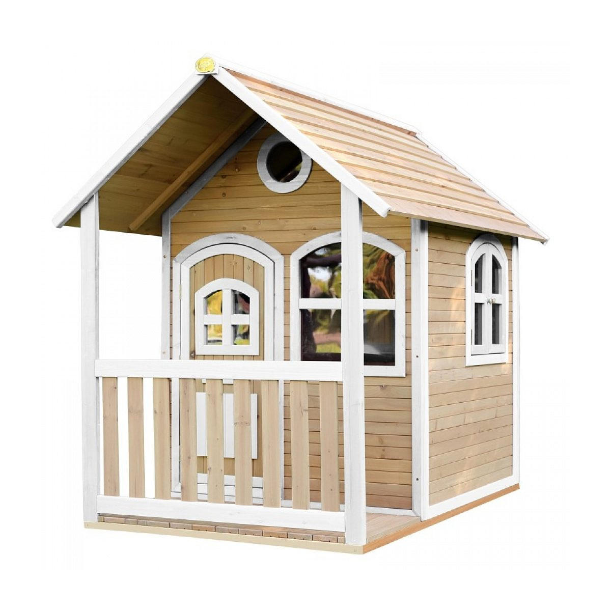 SPIELHAUS Maisonette Alex Braun Weiß - Weiß, Holz (137/178/191cm) - Axi House