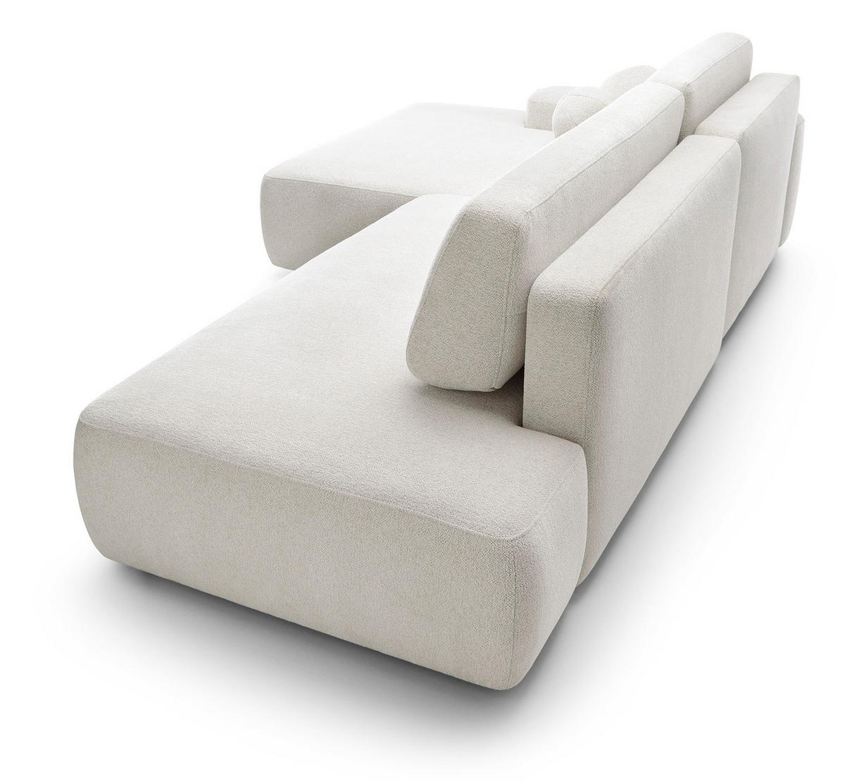 ECKSOFA 275 cm mit Schlaffunktion Orea O, Links, Creme - Creme, Holz (276/164cm) - Emporius