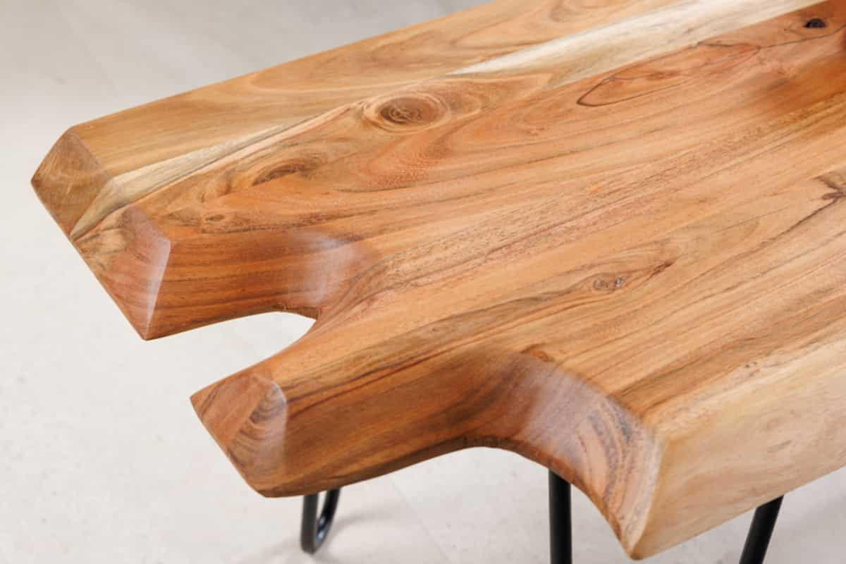 COUCHTISCH WILD Akazie rechteckig Natur 100cm - Braun, Holz/Metall (41/100/40cm) - riess-ambiente
