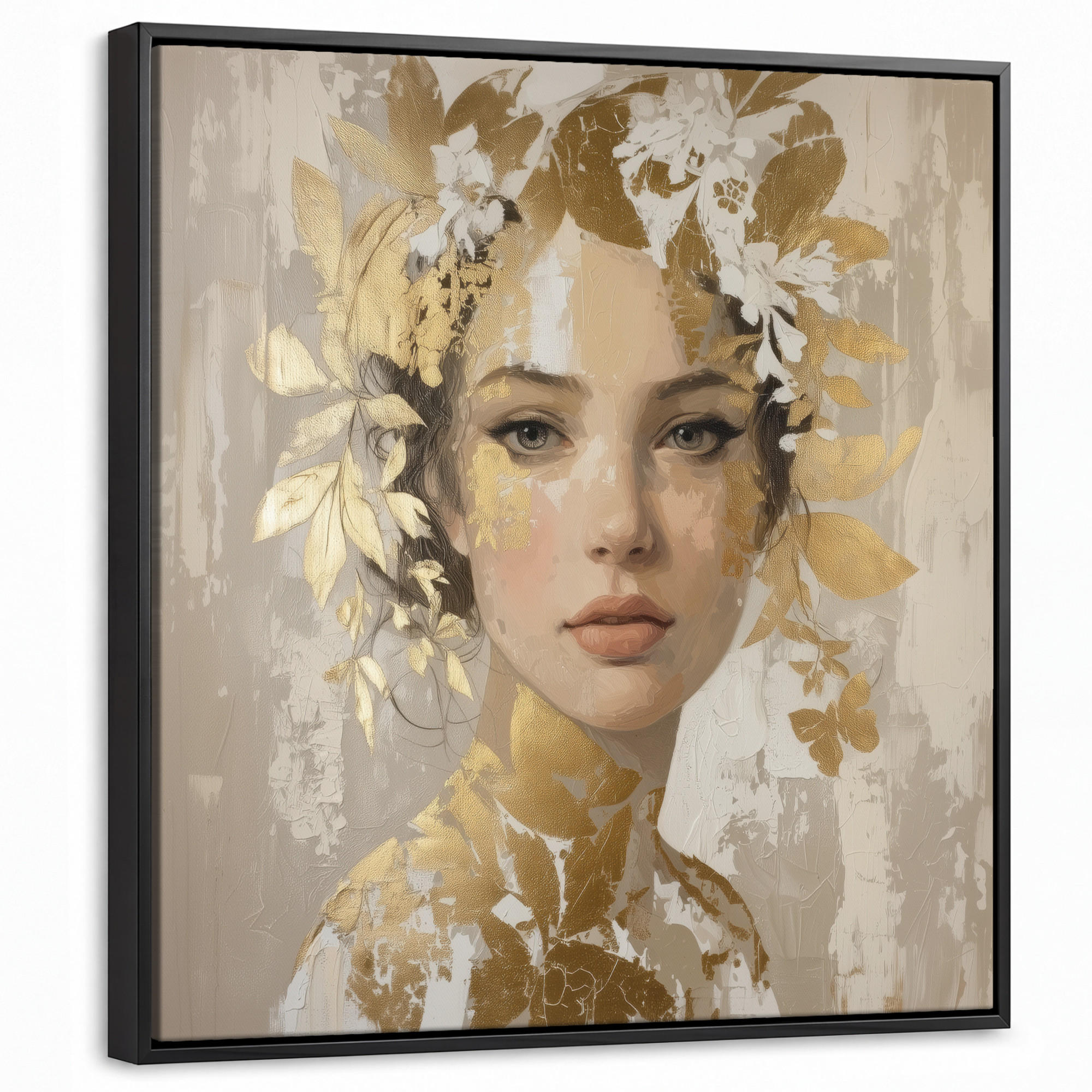 MuchoWow Leinwand Beige 50x50 cm