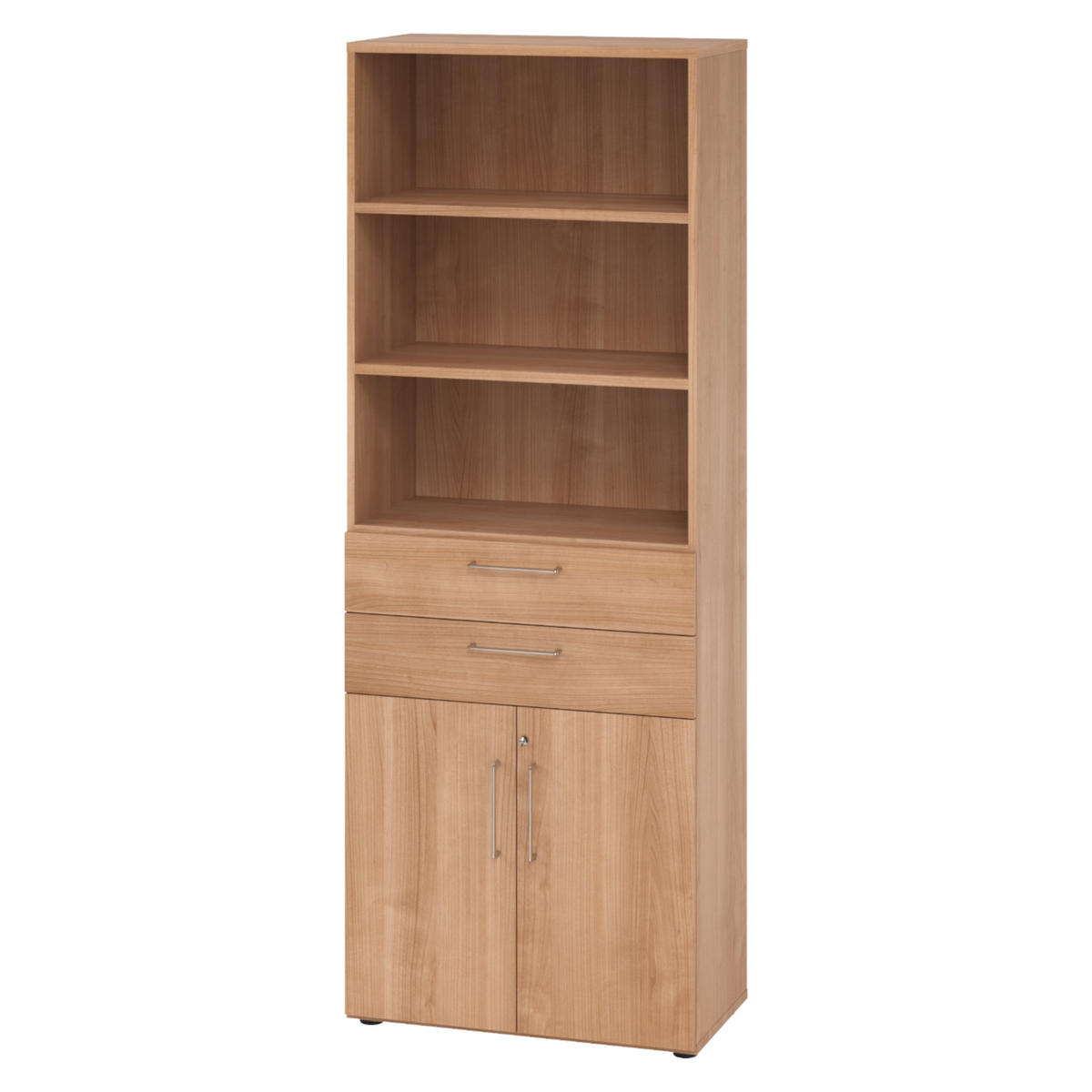 KOMBISCHRANK - mit Schubladen 42/80/215,6 cm in Nussbaumfarben - Nussbaumfarben, Holzwerkstoff (80/215.6/42cm) - bümö