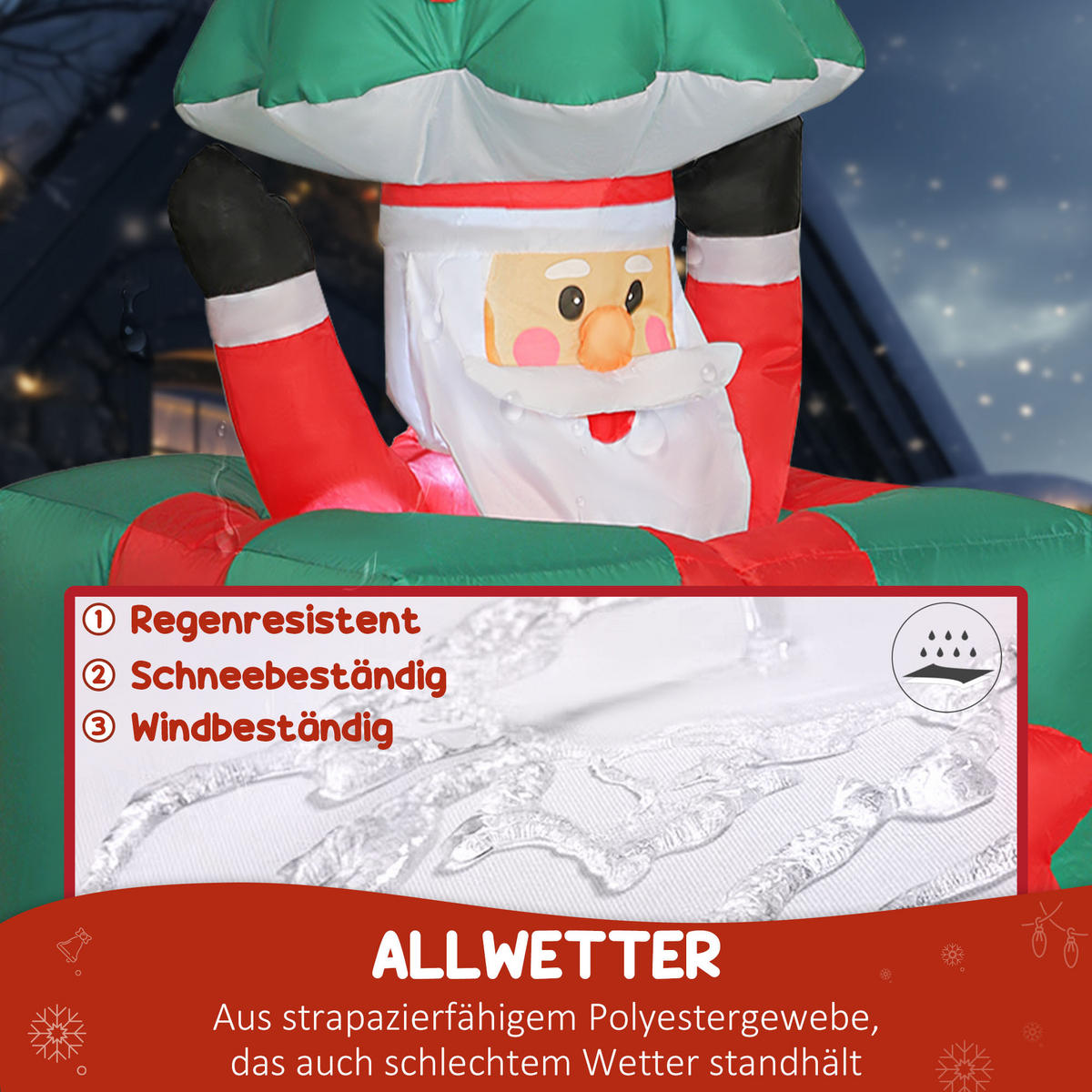 WEIHNACHTSMANN Rot 80.0/67.0/213.0cm - Rot, Textil (67/213/80cm)