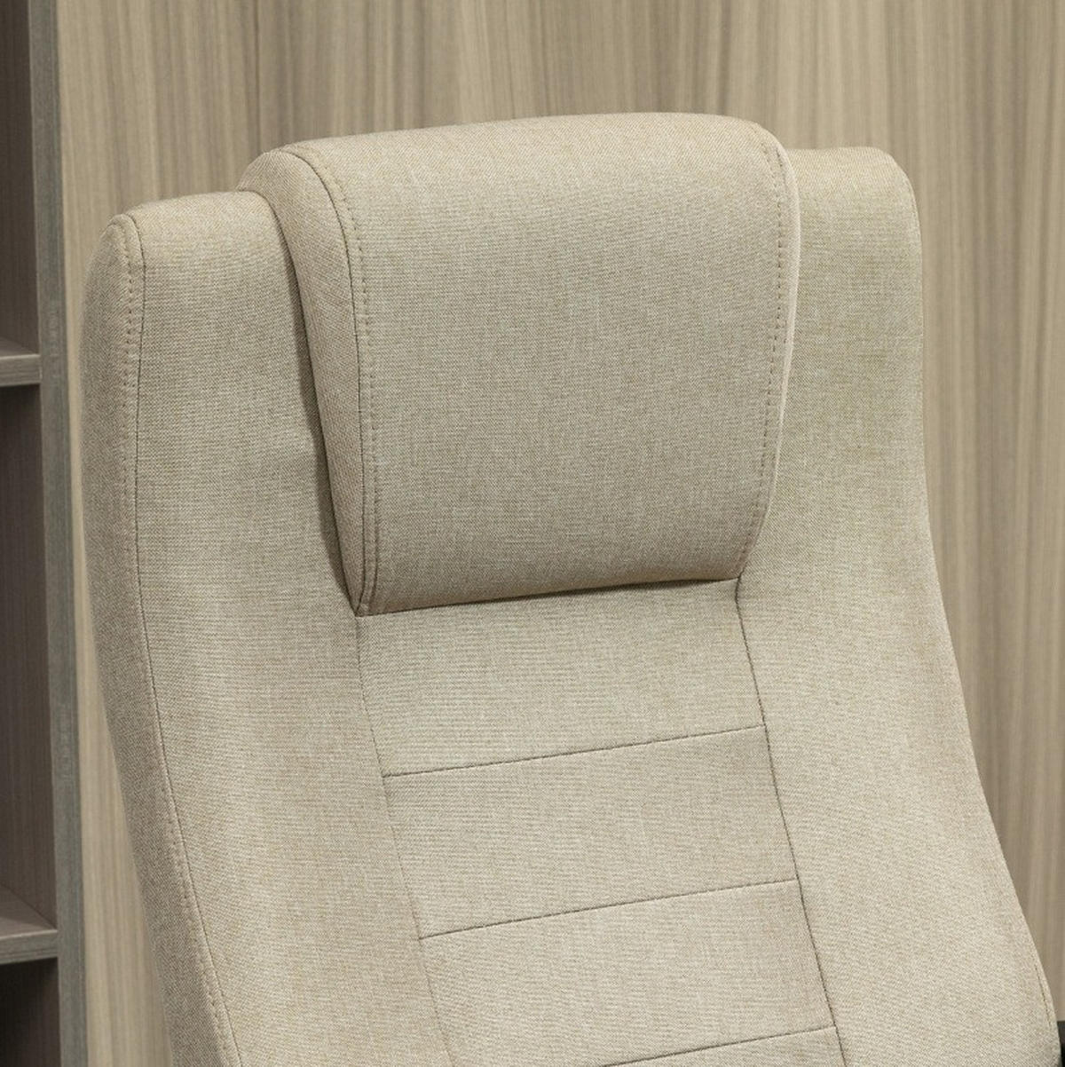 STUHL 62/76/110-119 cm, ergonomisch, höhenverstellbar und drehbar in Leinenoptik, Beige - Beige, Kunststoff (62/119/76cm) - Redom