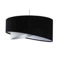 HÄNGELEUCHTE Schwarz 50/23 cm - Weiß, Kunststoff (50/1.3/23cm) - ONZENO
