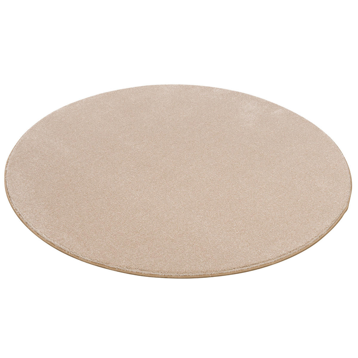 HOCHFLOR LUXUS VELOURS TEPPICH TOUCH RUND - Naturfarben, Textil (100/100cm) - Snapstyle