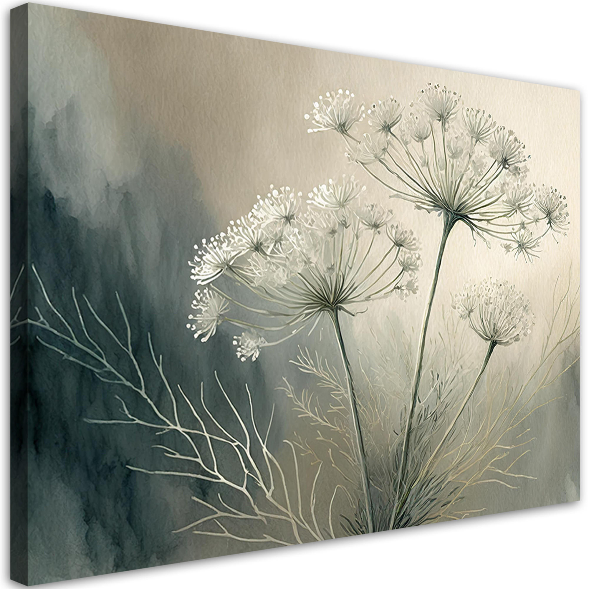 WANDBILD pflanzen botanicals abstraktion - Beige, Textil (60/40cm) - Feeby