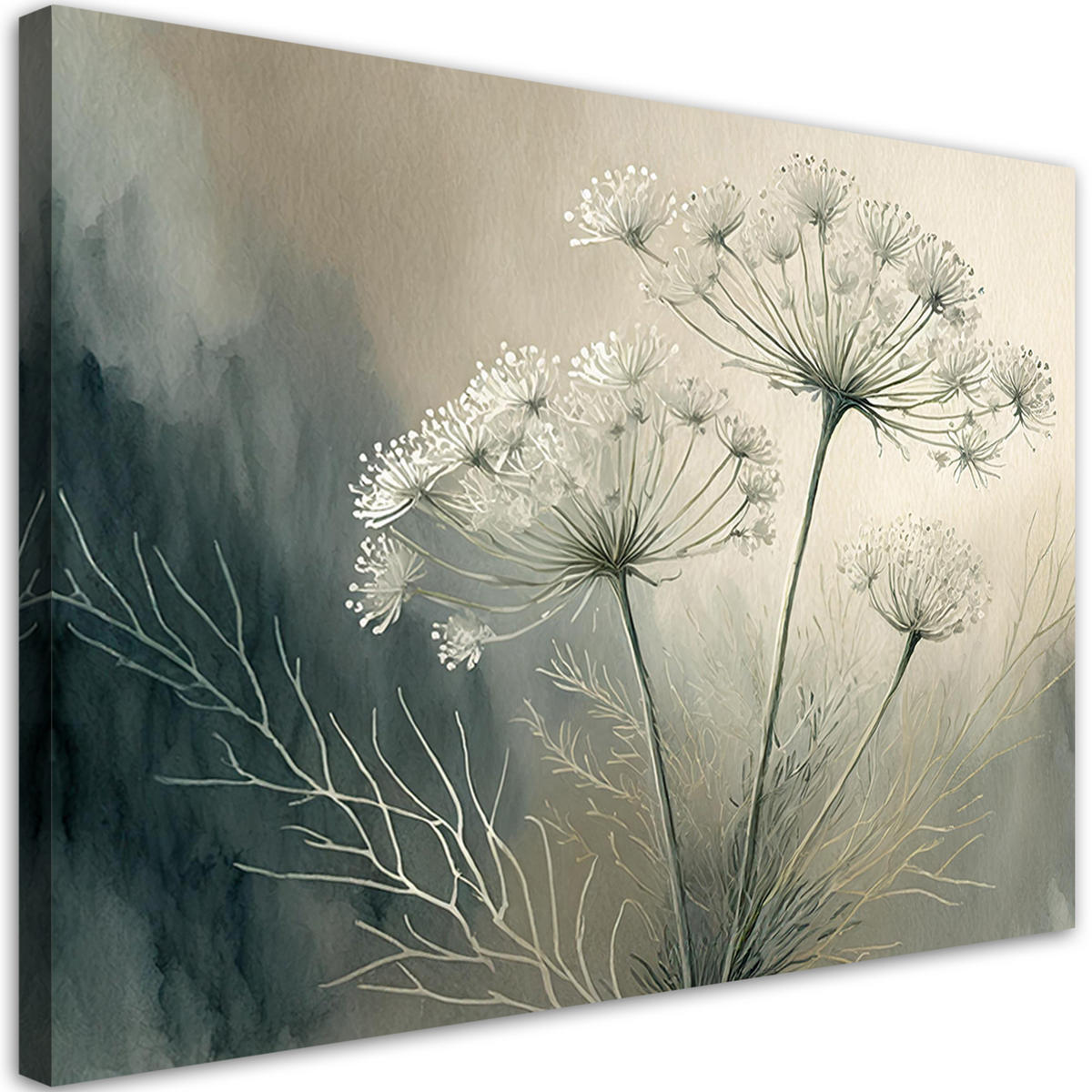 WANDBILD pflanzen botanicals abstraktion - Beige, Textil (60/40cm) - Feeby