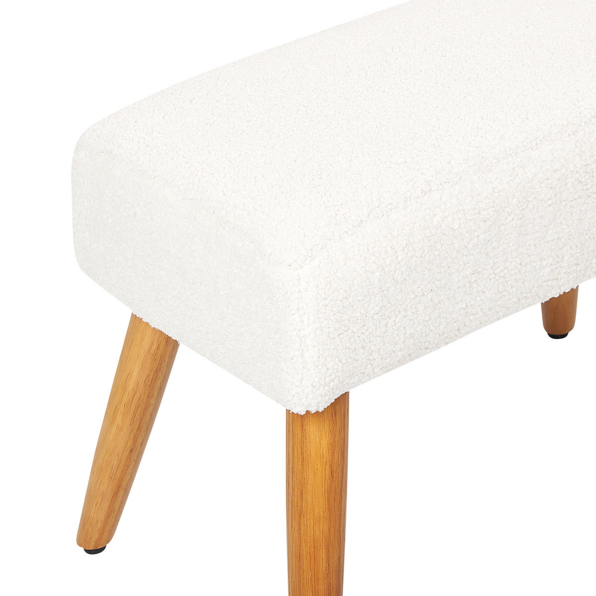 HOCKER Takoma 30/50/35 cm - Weiß, Textil (50/35/30cm) - Beliani