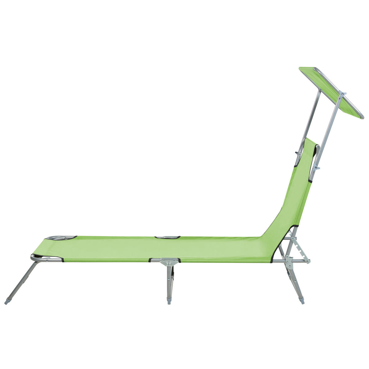 GARTENLIEGE Grün Foligno - Grün, Metall (205/80/58cm) - Beliani