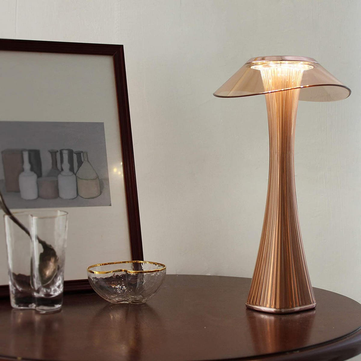LED-TISCHLEUCHTE schlank 15.1/15.1/27.4 cm - Goldfarben, Metall (15.1/15.1/27.4cm) - Nettlife