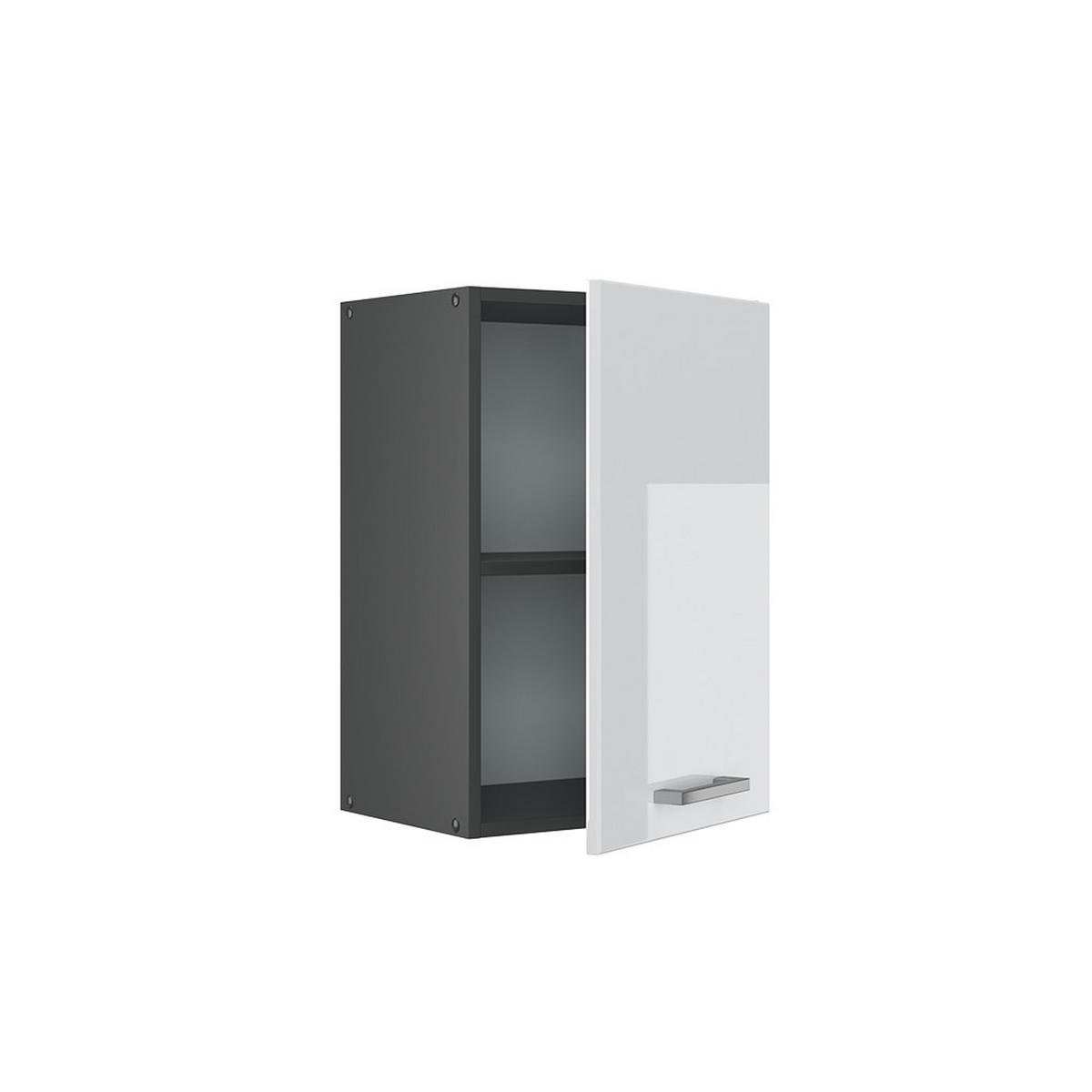 HÄNGESCHRANK R-Line Weiß Hochglanz 40 cm - Weiß Hochglanz/Anthrazit, Holzwerkstoff (40/60/31cm) - Vicco