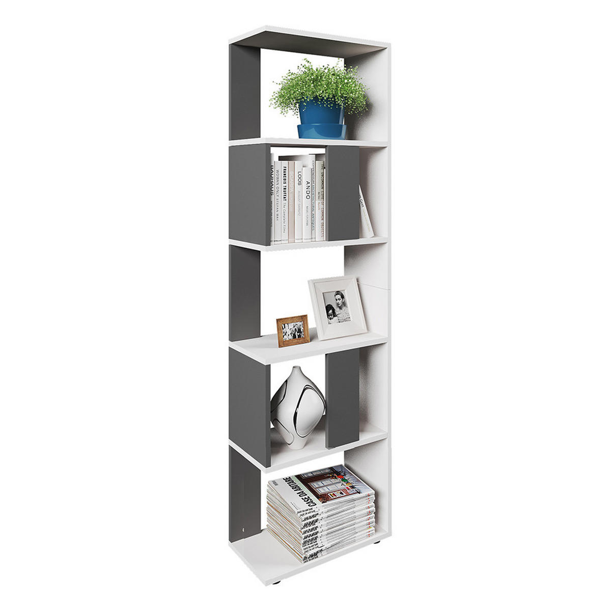 RAUMTEILER Anthrazit/Weiß 45 x 162.6 cm - Anthrazit/Weiß, Holzwerkstoff (45/162.6/23.6cm) - Vicco
