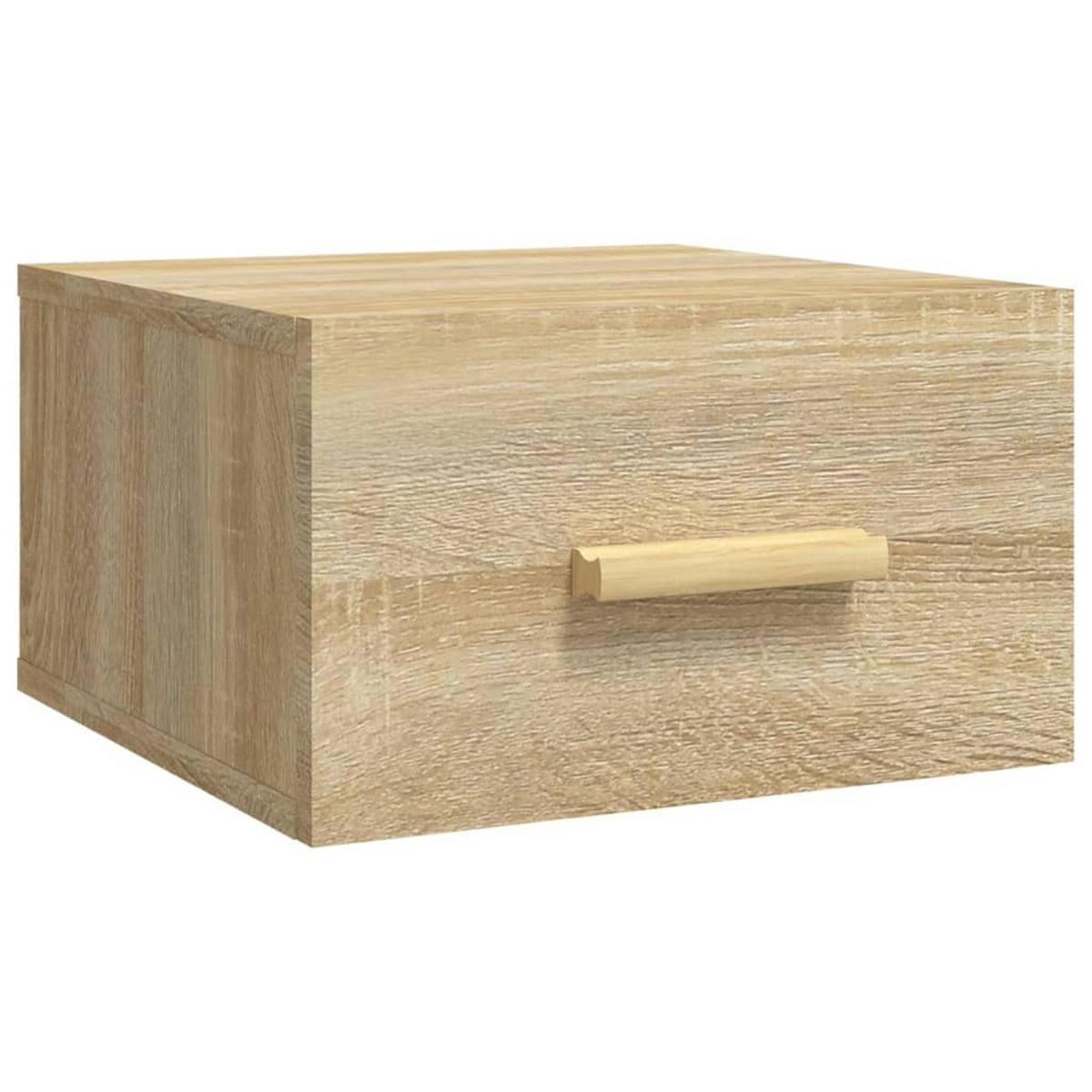 NACHTTISCH hängend 2-teilig mit 1 Schublade 35/35/20 cm in Sonoma-Eiche Dekor - Sonoma Eiche, Holz (35/20/35cm) - vidaXL