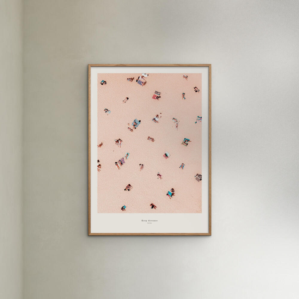 POSTER mit Rahmen A.P. Atelier - Distance - Pink/Eichefarben, Holz/Papier (30/40cm) - Poster&Frame