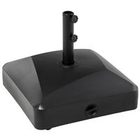 SONNENSCHIRMSTÄNDER mit Rollen mit 43kg Wasser/ 60kg Sand befüllbar, Metall, Schwarz - Schwarz, Kunststoff (54.5/54.5cm) - Outsunny