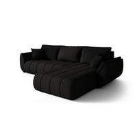 ECKSOFA Misato In Wind - Schwarz, Holzwerkstoff/Textil (280/175cm) - Fun Möbel
