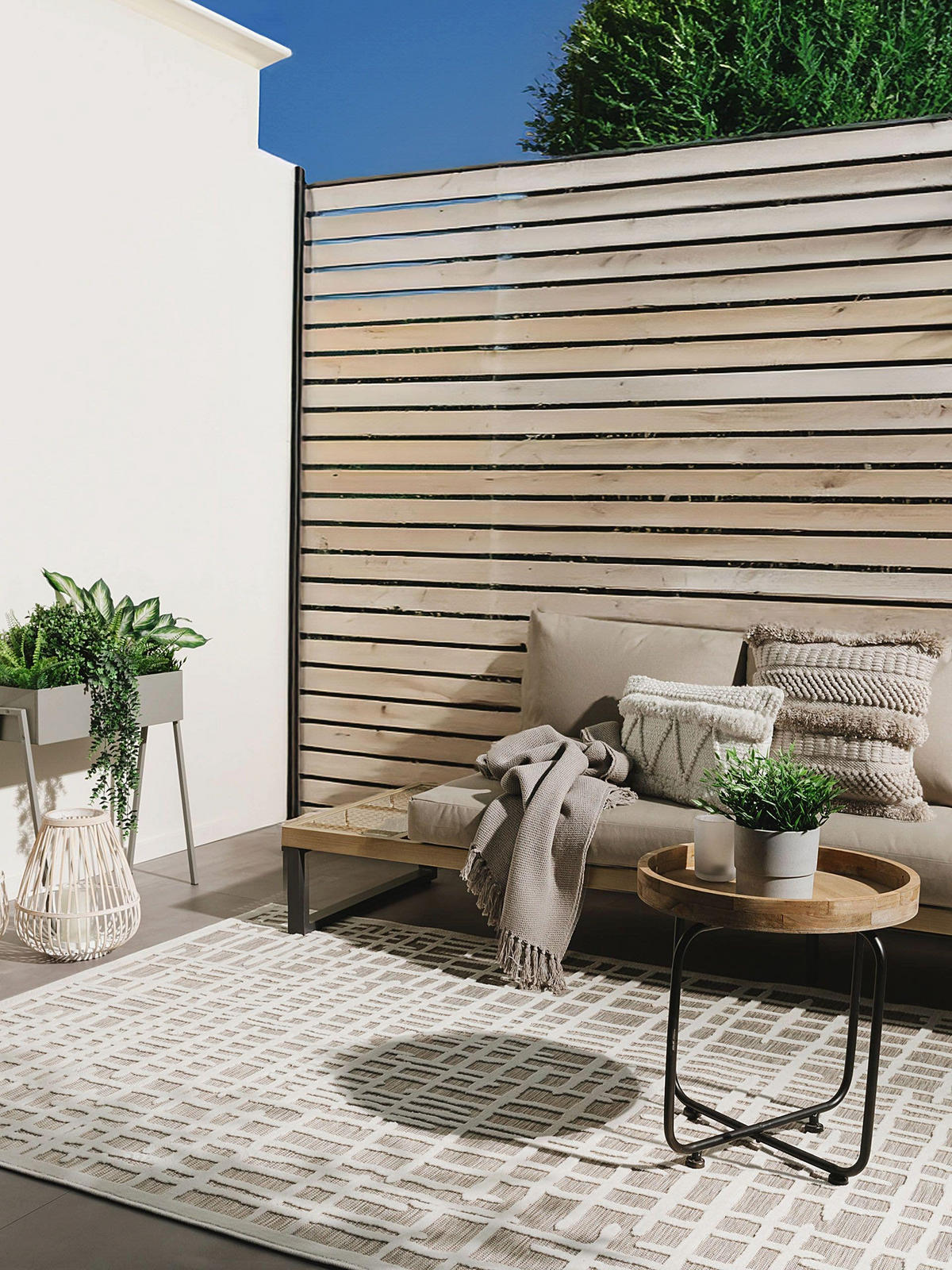OUTDOORTEPPICH Flora Beige 200x300 cm - Creme, Kunststoff (200/300cm) - benuta