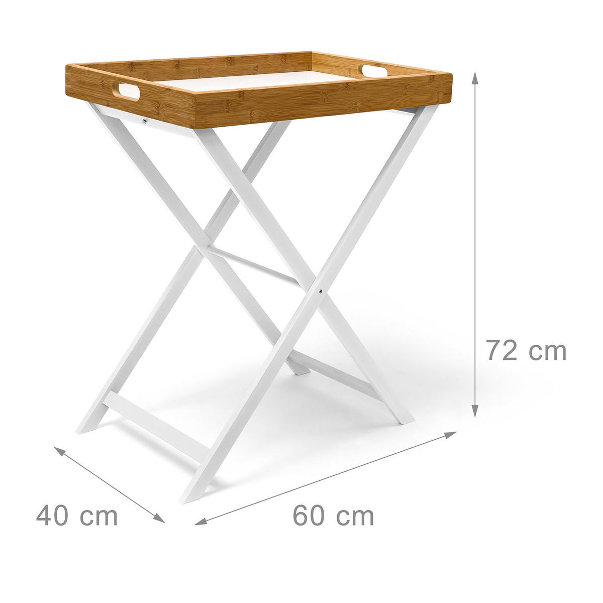 TABLETTTISCH - Multicolor, Holz/Holzwerkstoff (60/40/72cm) - Relaxdays