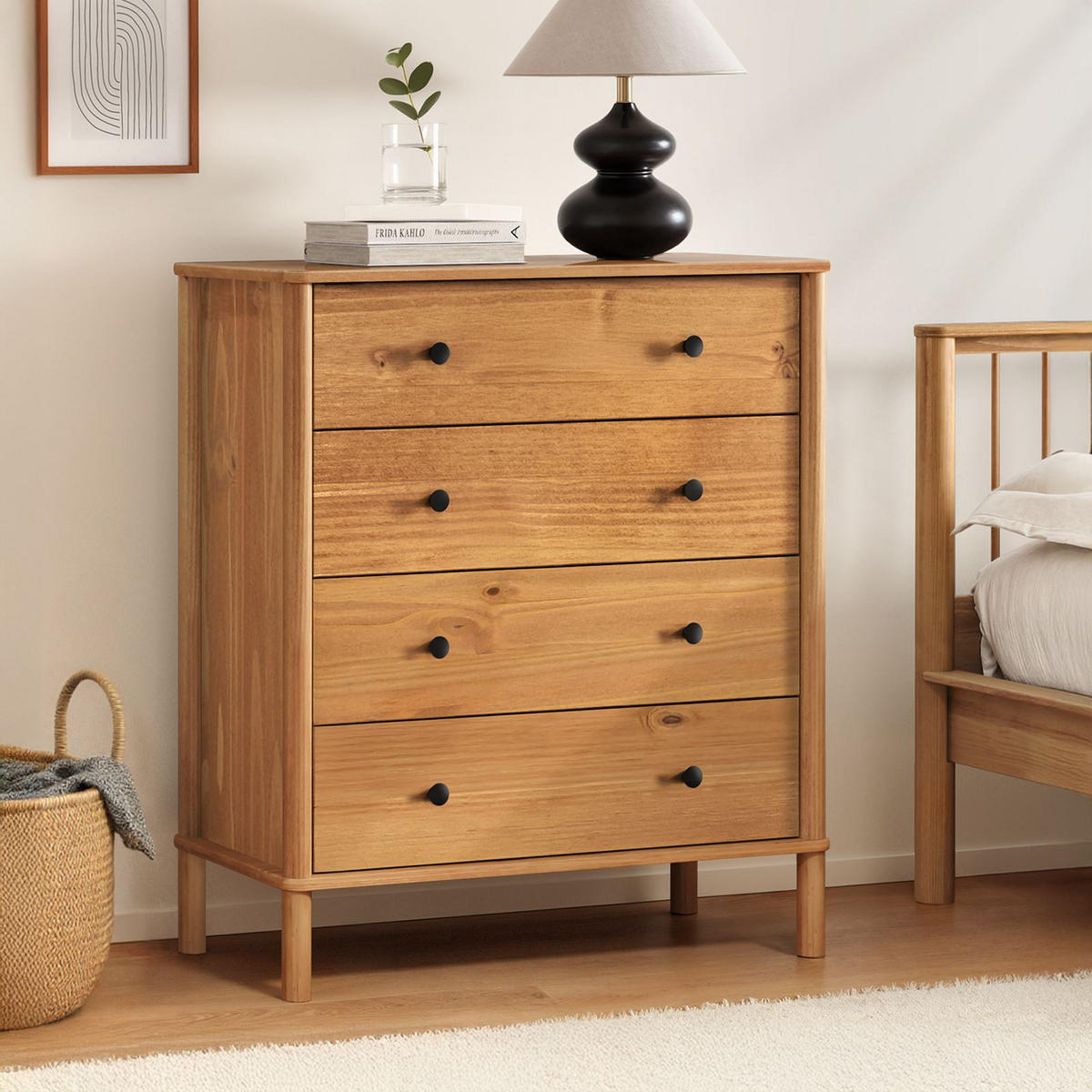 KOMMODE APOANA Eiche - Eichefarben, Holz (90/99/40cm) - IDIMEX