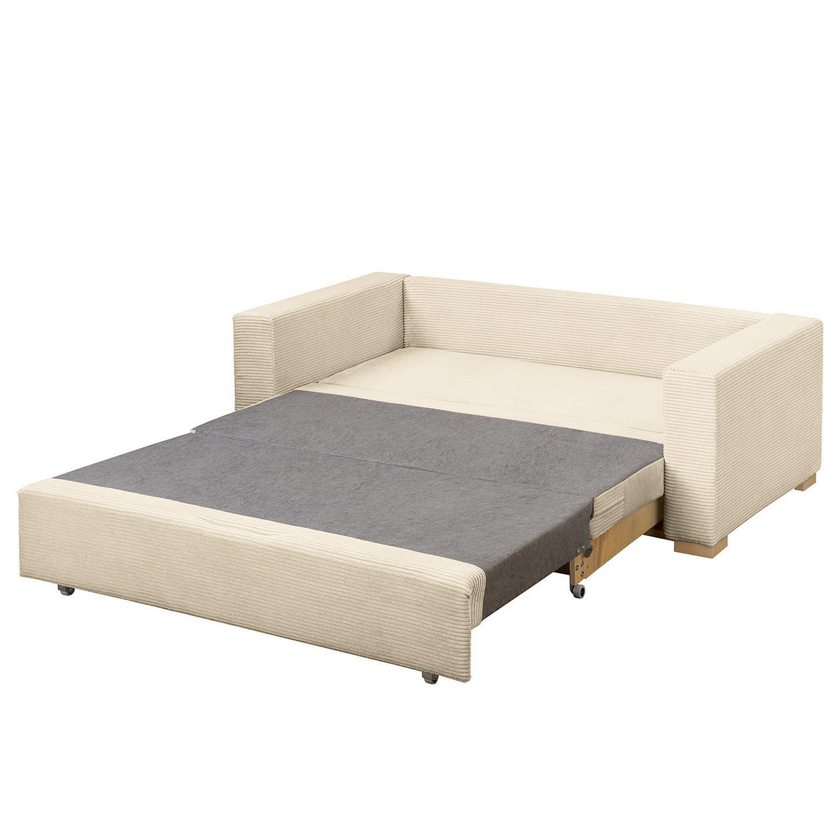 SCHLAFSOFA - Beige, Holz/Buchenholz (193/90/90cm) - home24